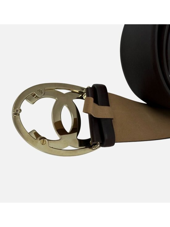 Chanel Interlocking CC Logo Brown Leather Belt 95/38 main image 14